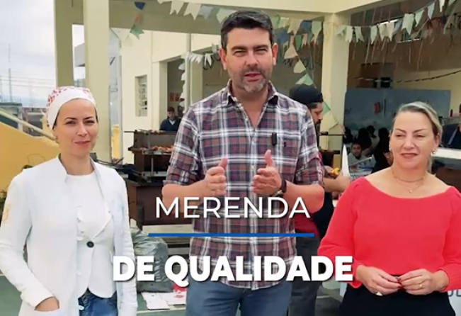 Prefeitura realiza Churrasco na Merenda, na Escola Estadual Francisco Derosa no centro em Nazaré Paulista