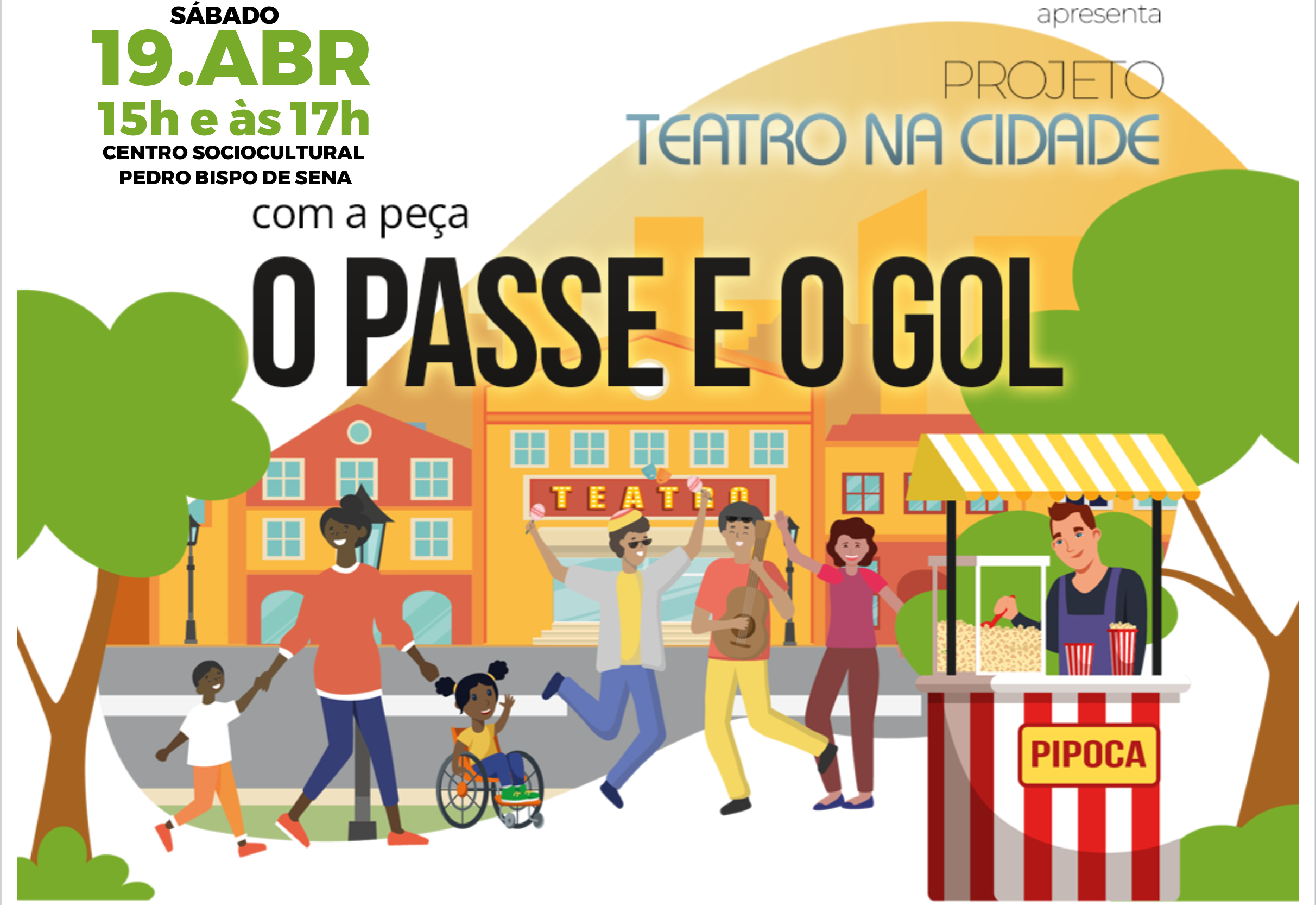 Nazaré Paulista recebe o espetáculo “O Passe e o Gol” com entrada gratuita no Centro Sociocultural Pedro Bispo de Sena