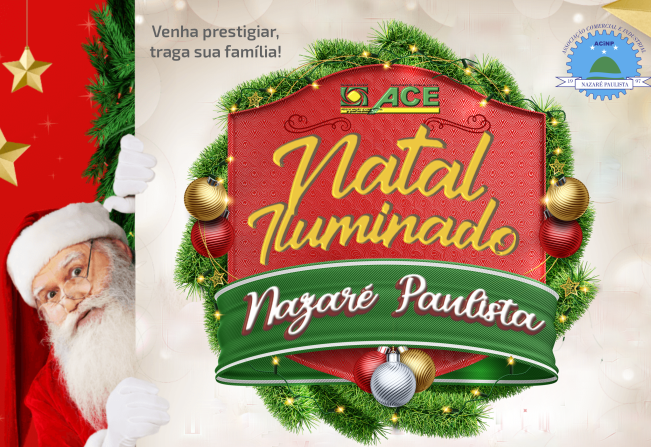 Chegada do Papai Noel, abertura da casinha e trenzinho do papai noel acontece no sábado(30/11) em Nazaré Paulista