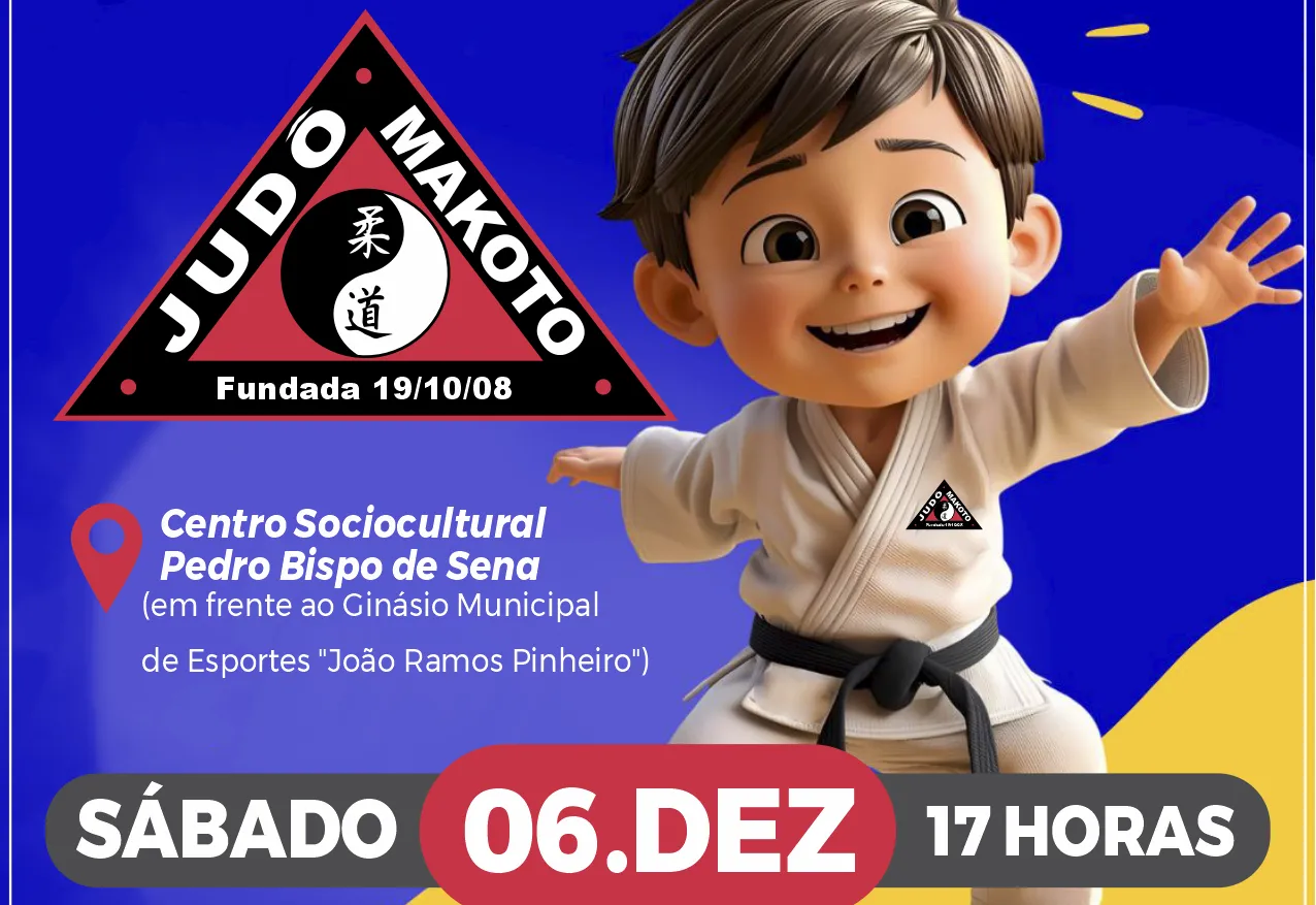 Prefeitura convida população para Cerimônia de Graduação de Judô dos alunos da EMEF Prof. Faustino Penalva em Nazaré Paulista