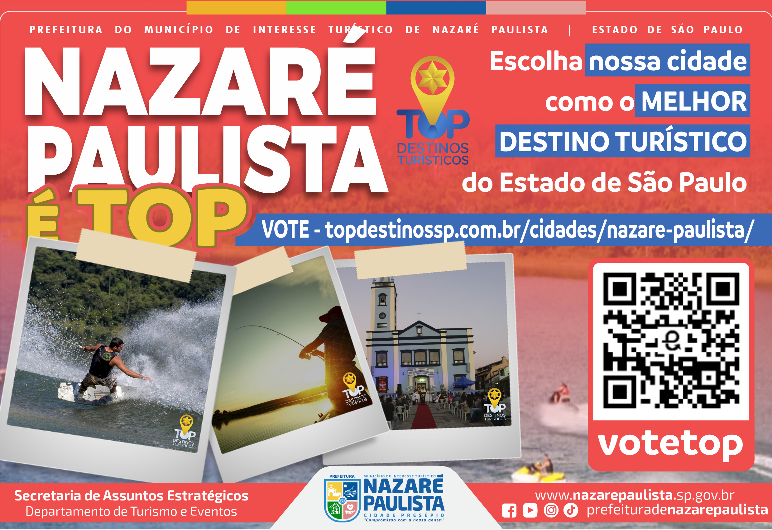 Nazaré Paulista concorre ao Prêmio Top Destinos Turísticos, vote e ajude a nossa cidade a se consolidar no potencial turístico
